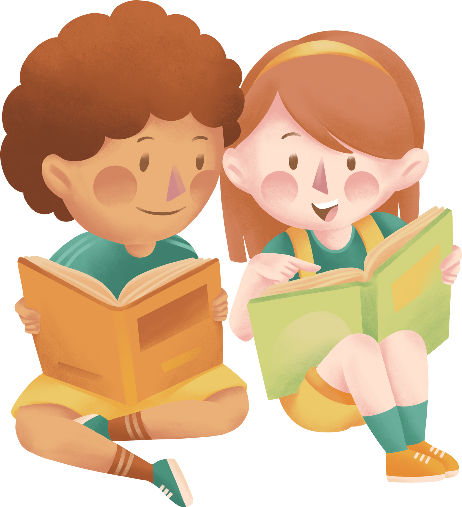 Kids Reading a Book Together
